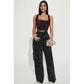 Women's Loose Fit Casual Jeans With Large Flap Pockets.