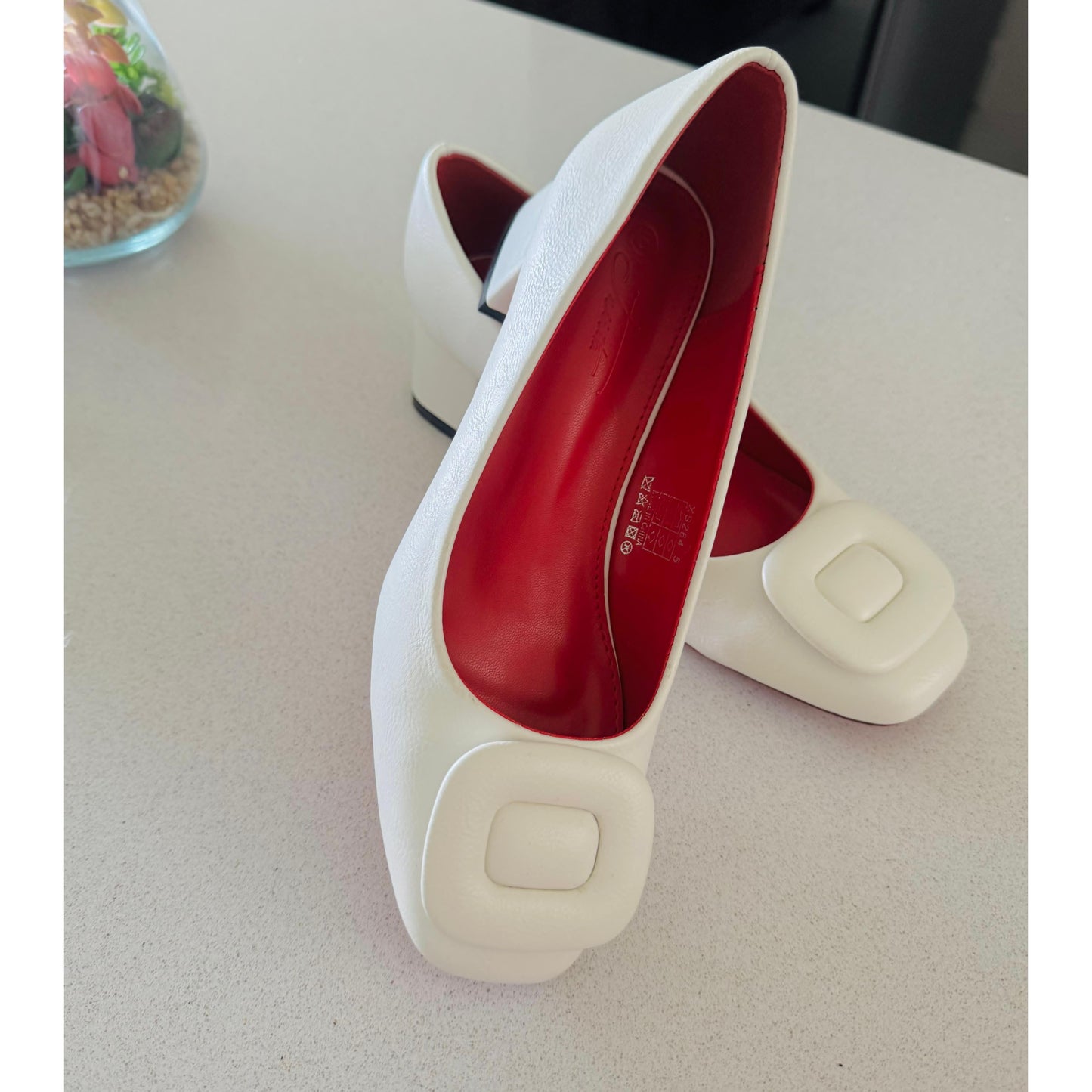 Comfortable Closed Toe Chunky Heel Shoes.
