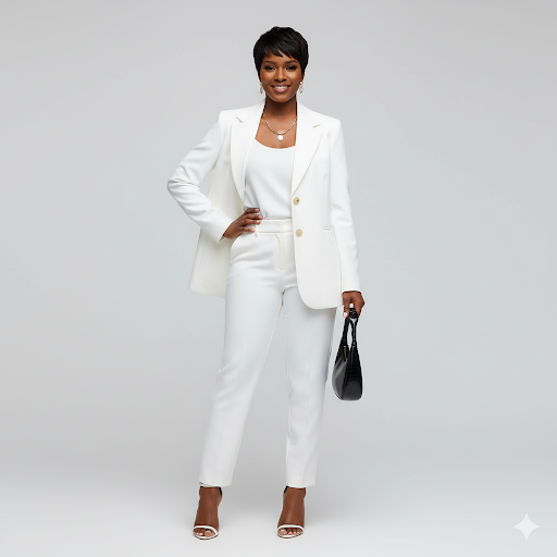 Vintage Plain Color Stylish Fashion Formal Suit Set