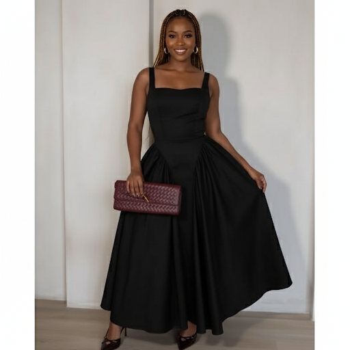 Sexy Sleeveless Square Neck Maxi Dress