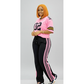 Printed "92" Short Sleeve Top and Long Pants Tracksuit Set