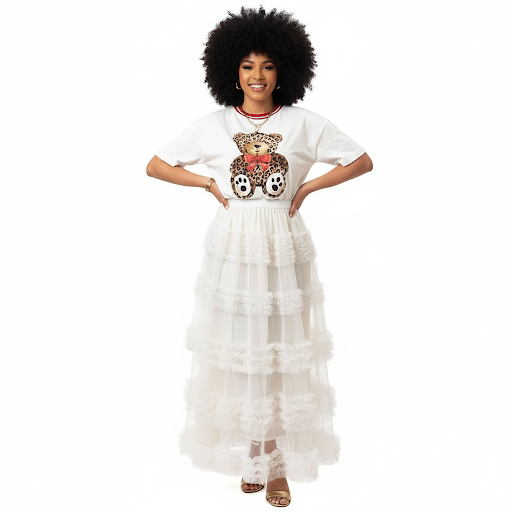 Spring Summer Fairy T Layered Tulle Cake Maxi Skirt