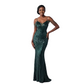 Deep Neck Mermaid Long Strap Party Maxi Dress