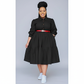 Plus Size Pleated Detailed Button Midi Dress