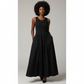 Elegant High-Waisted Pleated Maxi Dress