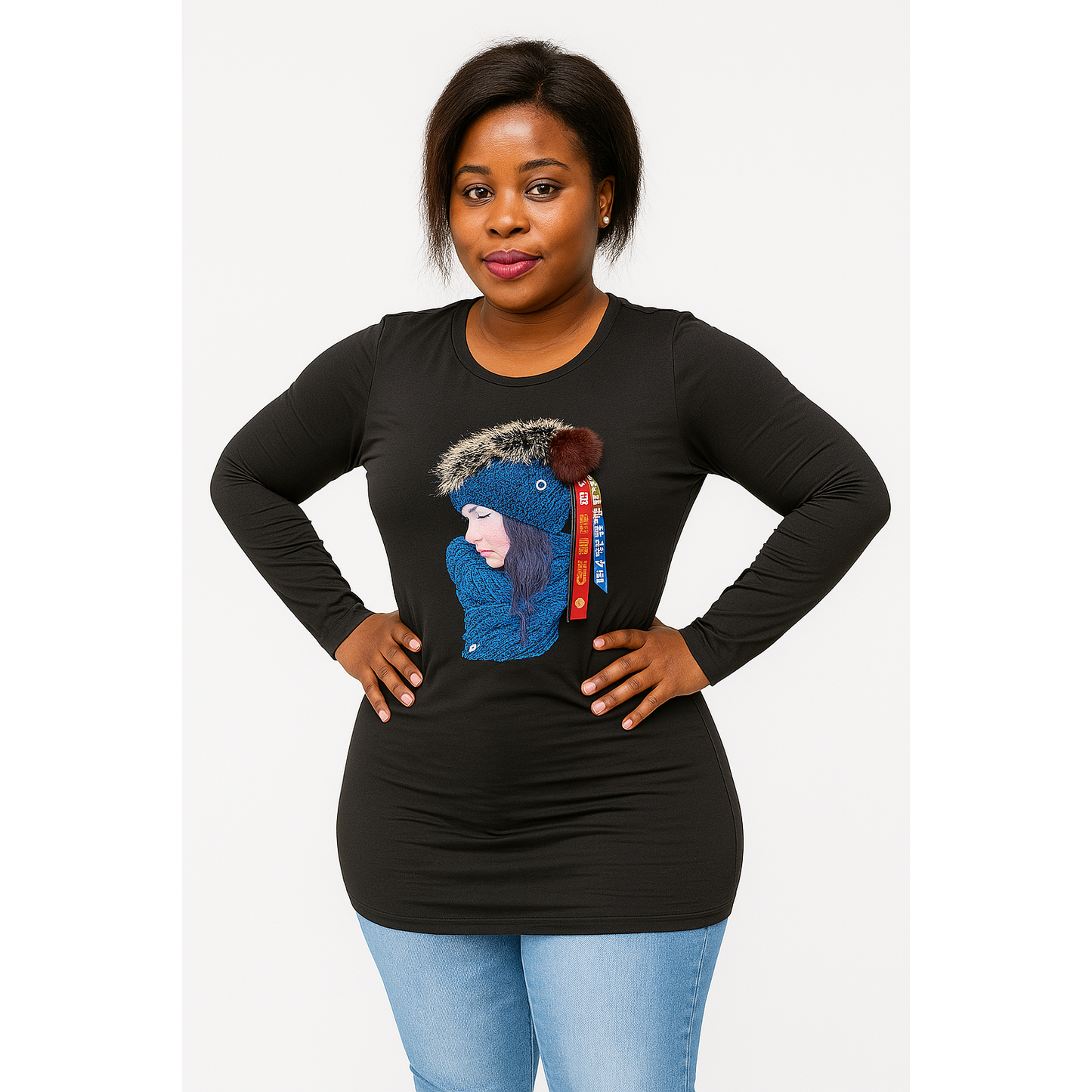 Character  Printed Plan Top Dress