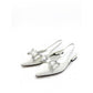Thick Heel Low Heel Bow Pointed Toe Backless Slip-On Flats