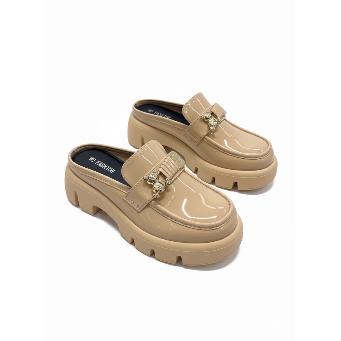 Vintage Glossy Flat Shoes