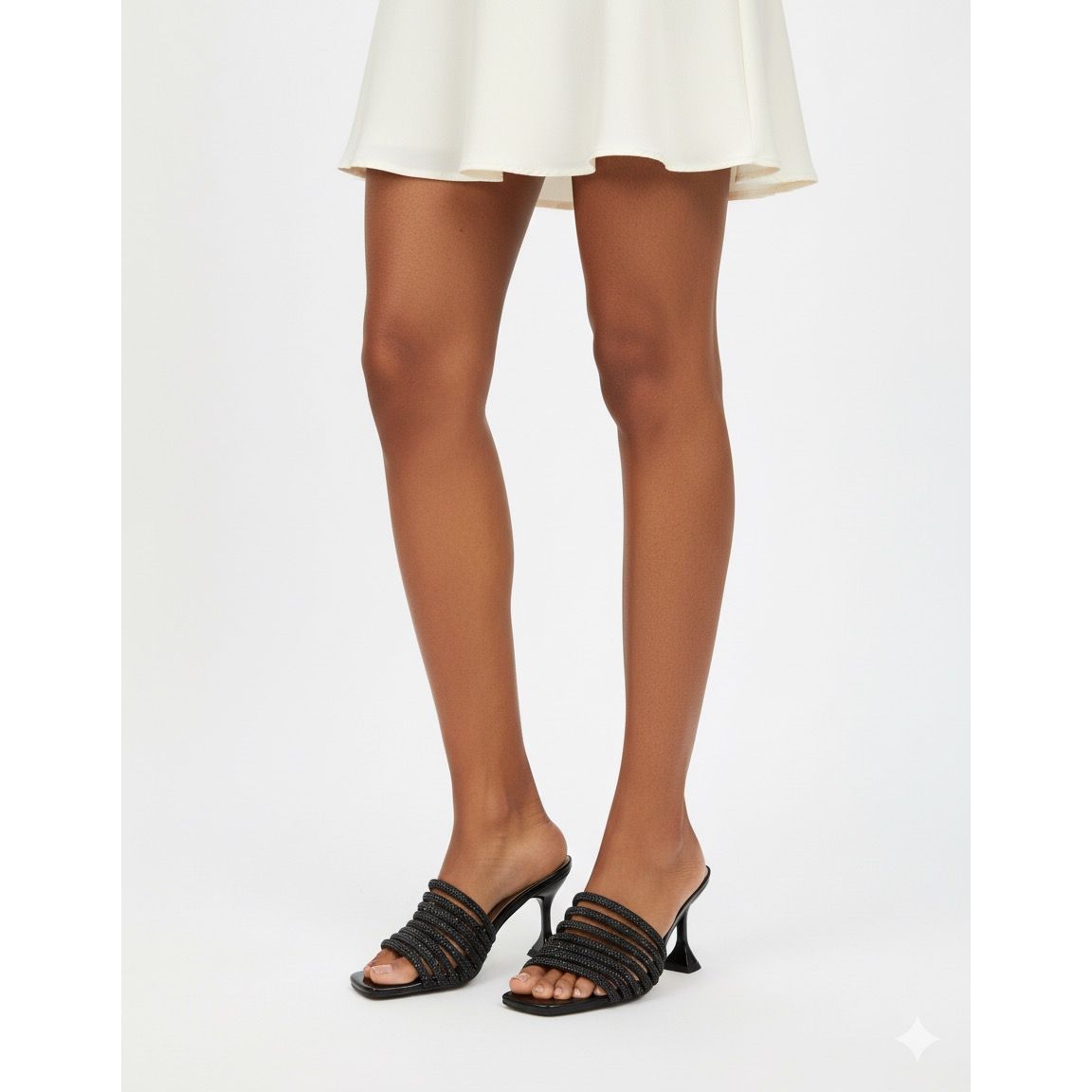 Square toe  high heel Pushing Sandel