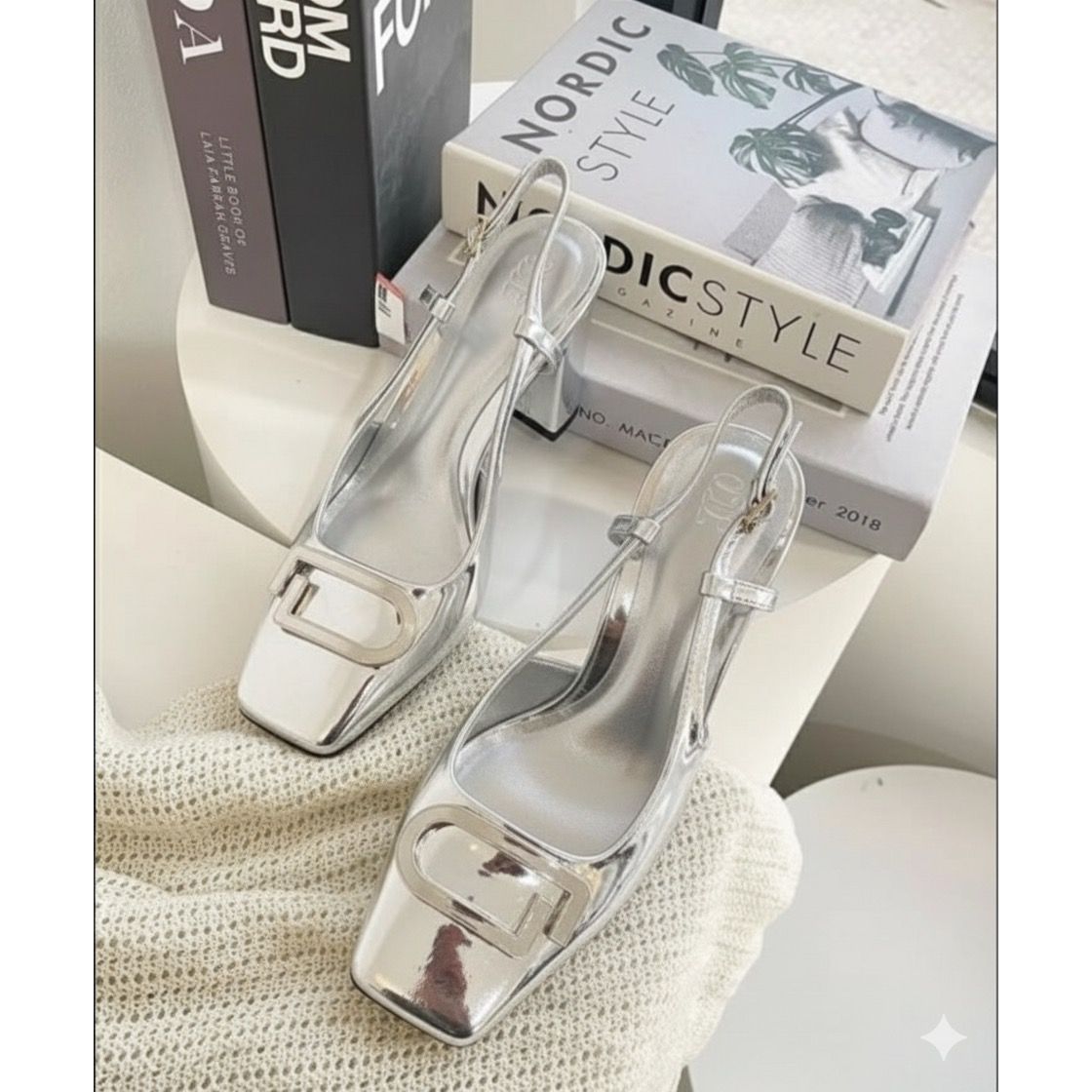 Glossy Thick Short Heel