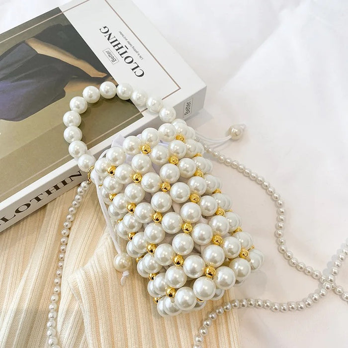 Small Pearl Crossbody Handmade Beaded Cute Handbags