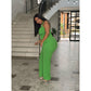 Sleeveless Wide Leg Cargo Jumpsuit.
