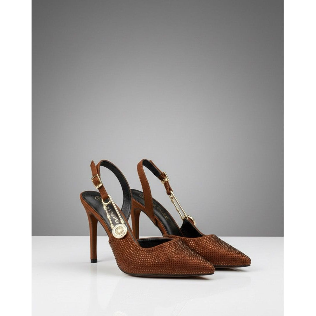 Sling Back Pointy Toe Stiletto Heel