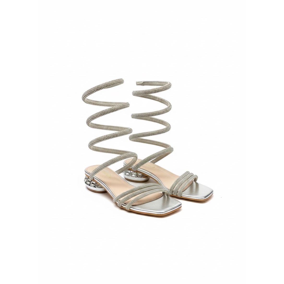 Rhinestone Spiral Sling Shoes