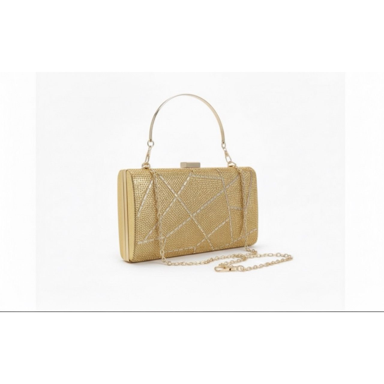 Abstract Diamante & Rhinestone Clutch Bag