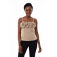 Three-Dimensional Flower Decorated Color Block Tube Top