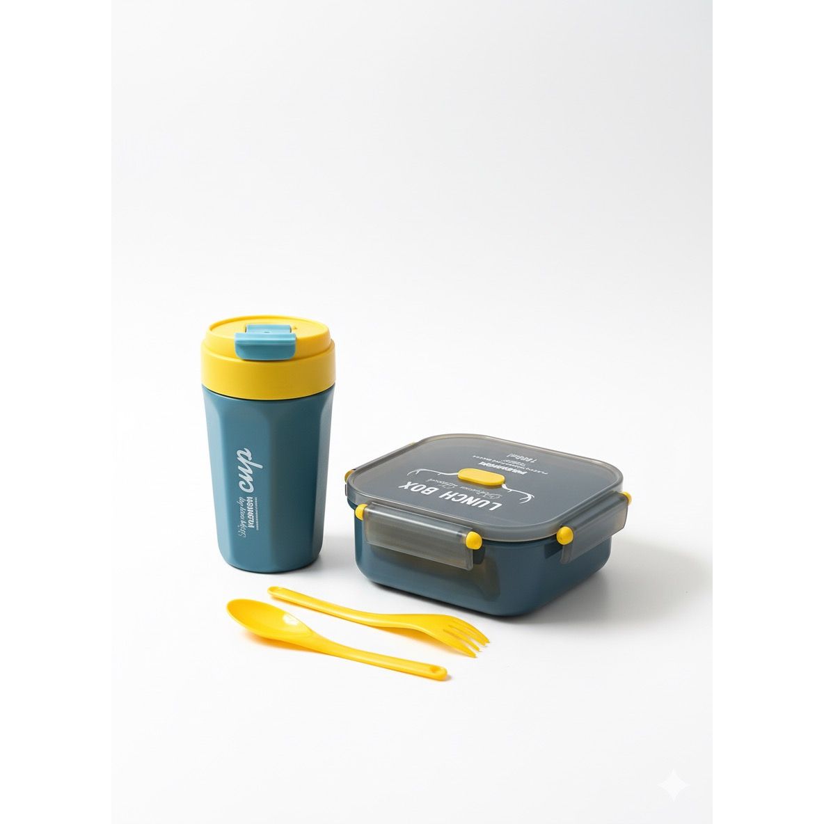 4-Piece Reusable Lunch Box & Cup Set