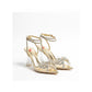 Rhinestone Decor Point Toe Sculptural Heeled Pumps