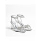 Rhinestone Decor Point Toe Sculptural Heeled Pumps