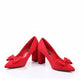 Thick Heel Bowknot Rhinestone Heels