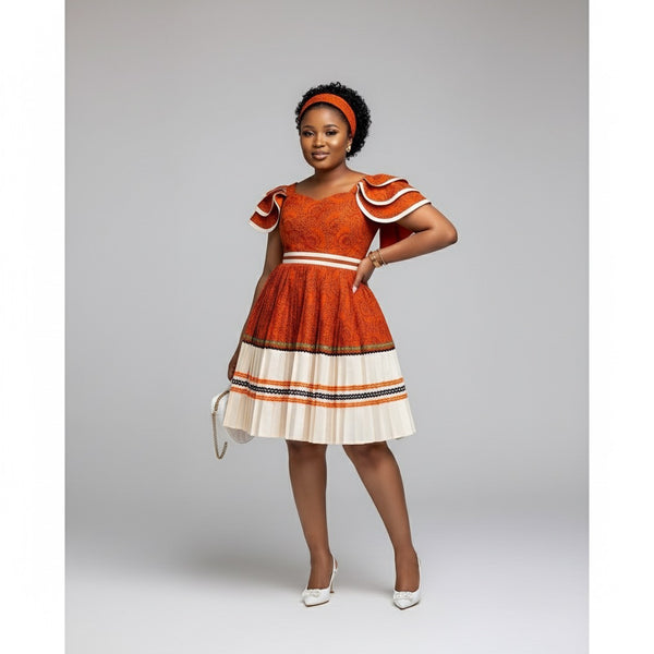 Ankara Traditional Flare Dress – YELLOW SUB TRADING