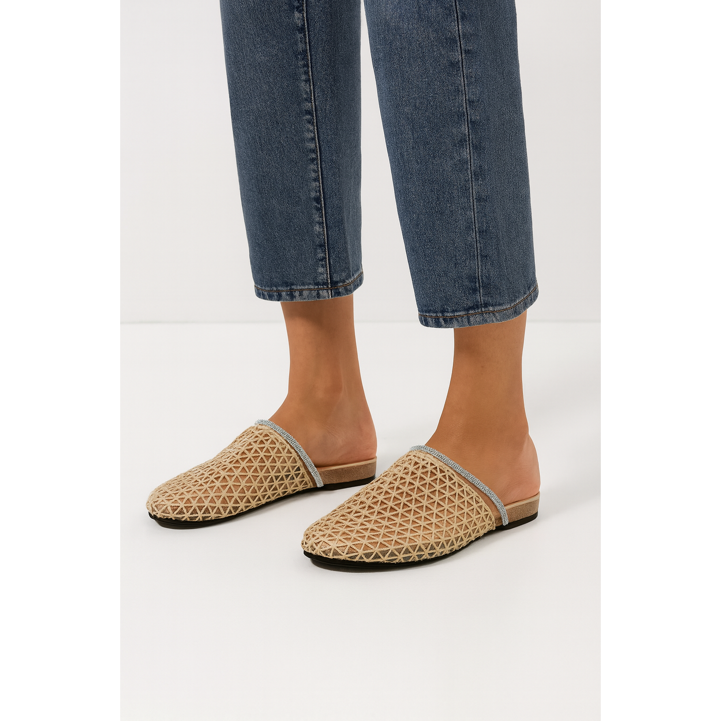 Women's mesh slide sandals