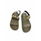 Flat Sandals with Double Strap and Gold Studs