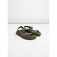 Flat Sandals with Double Strap and Gold Studs