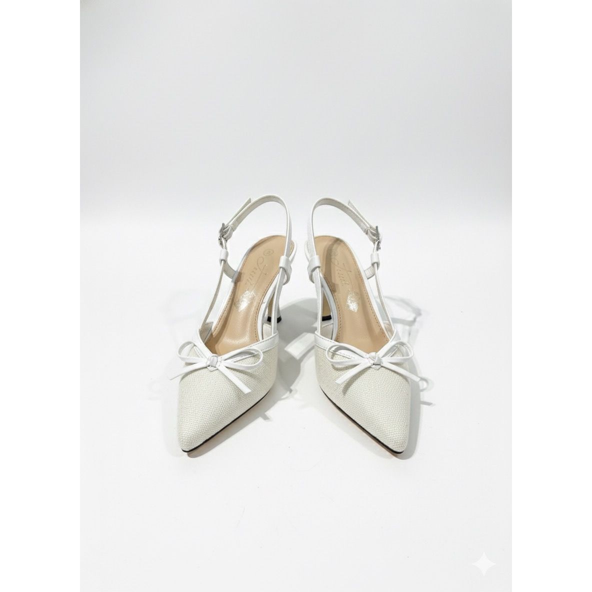 Elegant Women's Black Pointed Toe Bowknot High Heel Sandals