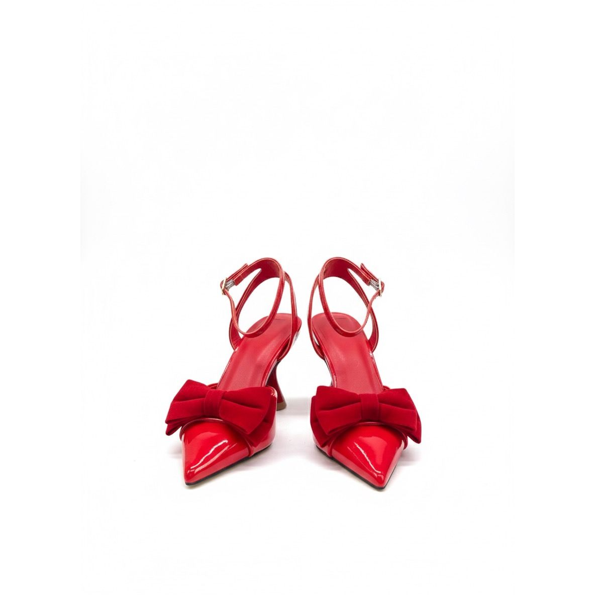 Ladies Patent Bow-Detail Heels