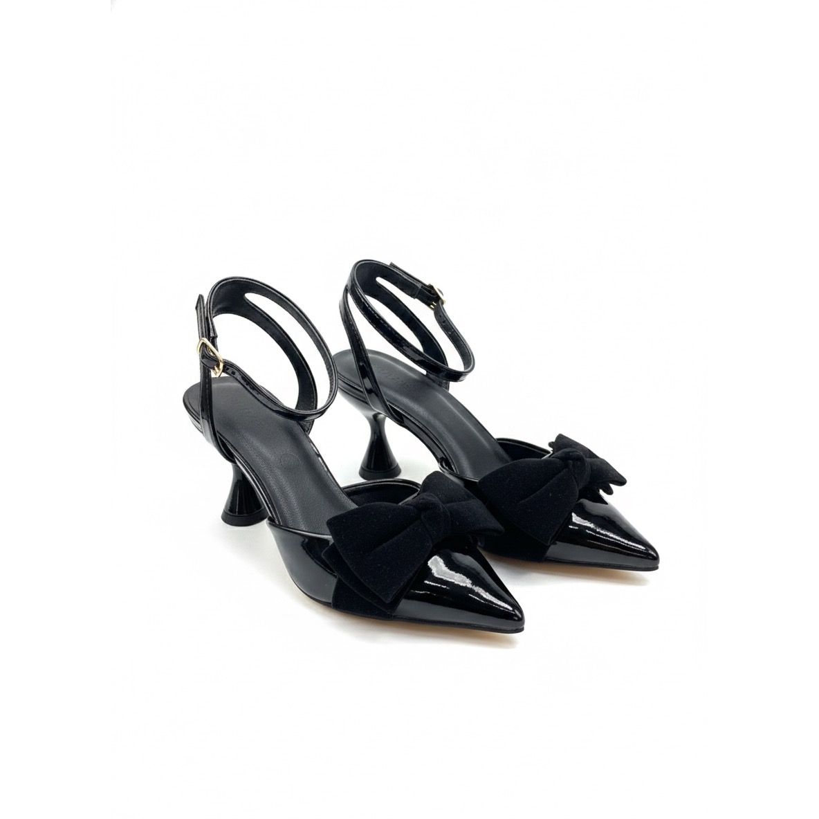 Ladies Patent Bow-Detail Heels