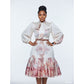 Floral Print Bottom Pleated Dress