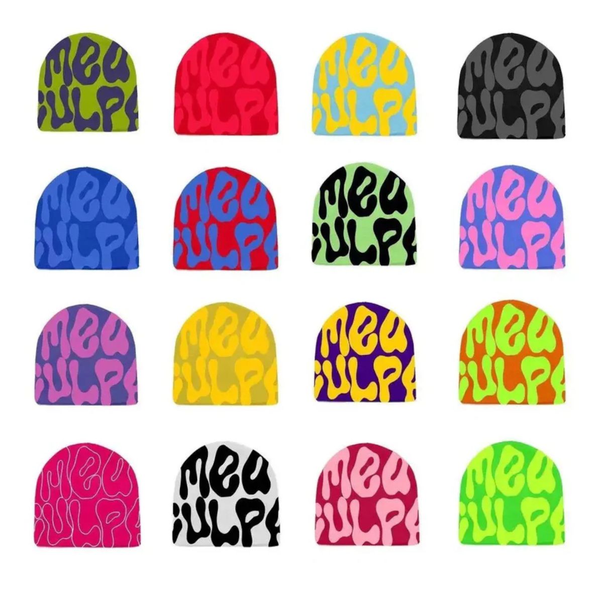 Fashion Letter Jacquard Knitted  Beanie Hat