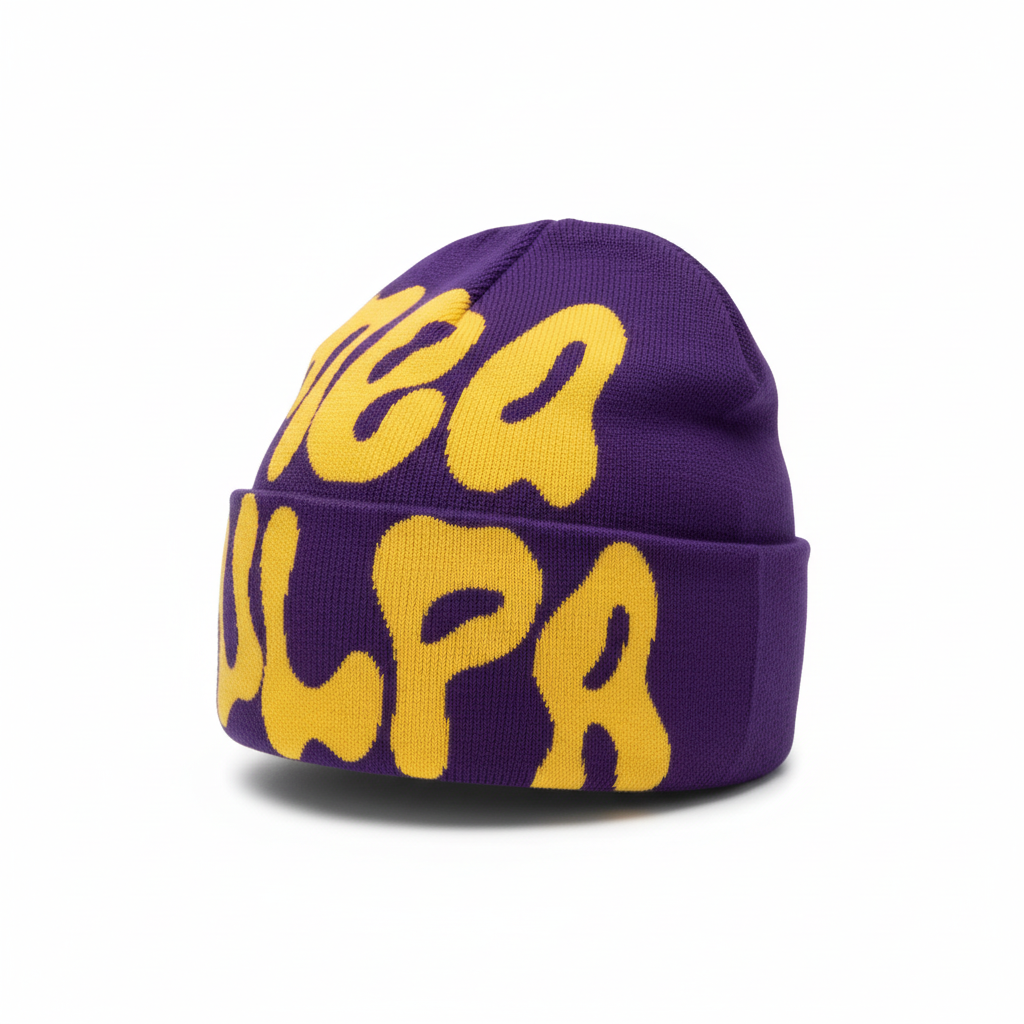 Fashion Letter Jacquard Knitted  Beanie Hat