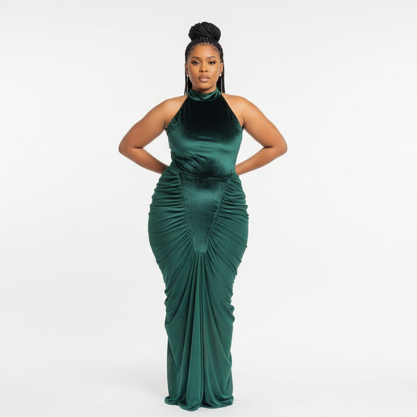 Elegant Halter Sleeveless Bodycon Dress