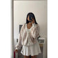 Patterned Knit Cardigan Sweater