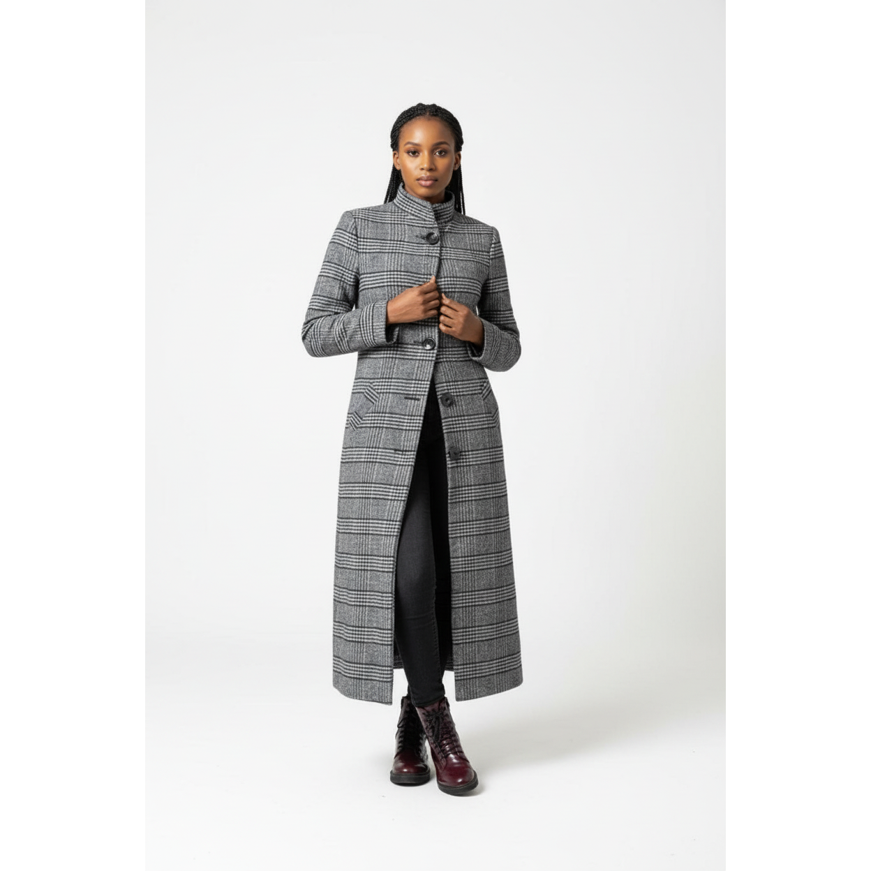 Plaid Long Jacket 