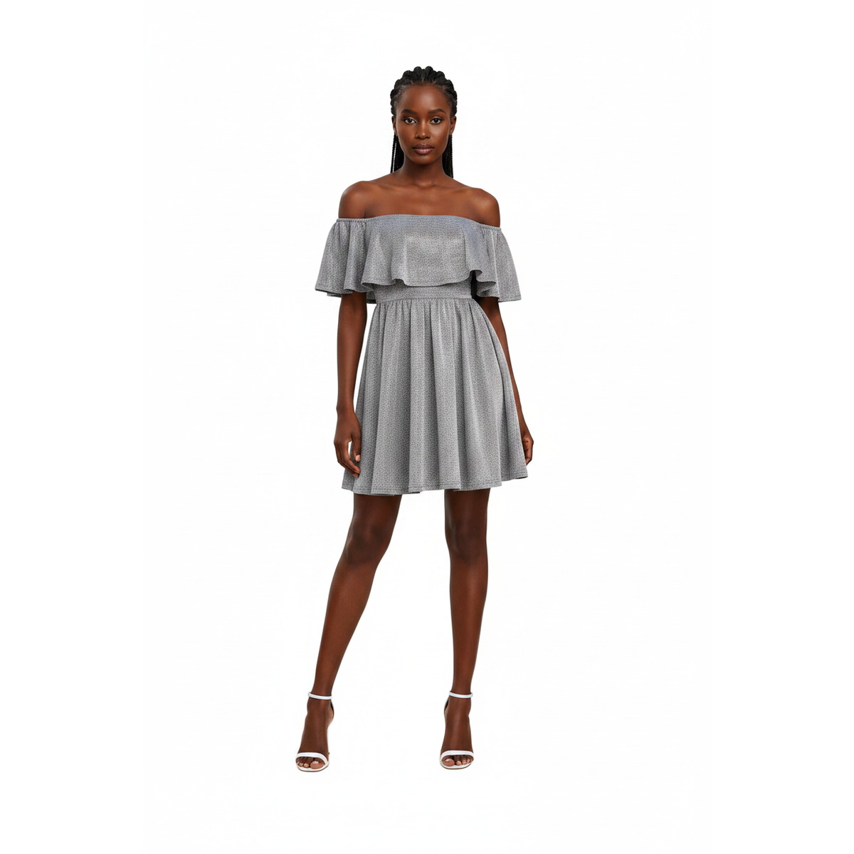 Off Shoulder Glitter Dress 