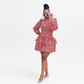 Round Neck Long Sleeve Printing Dress 