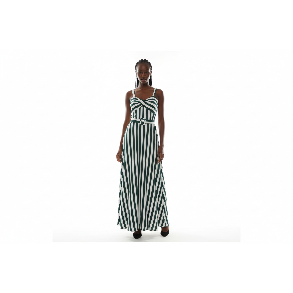 Striped sleeveless Maxi Dress 