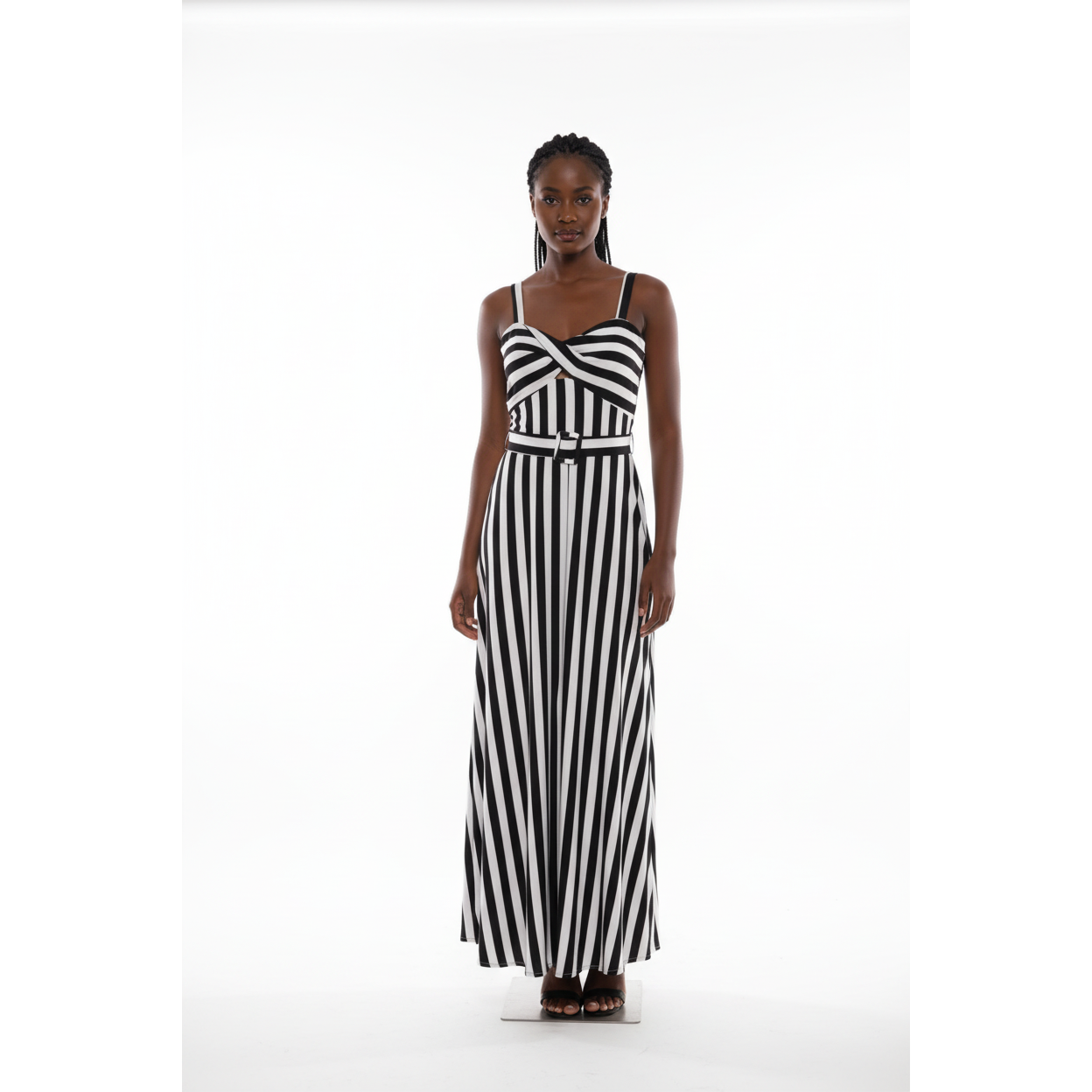 Striped sleeveless Maxi Dress 