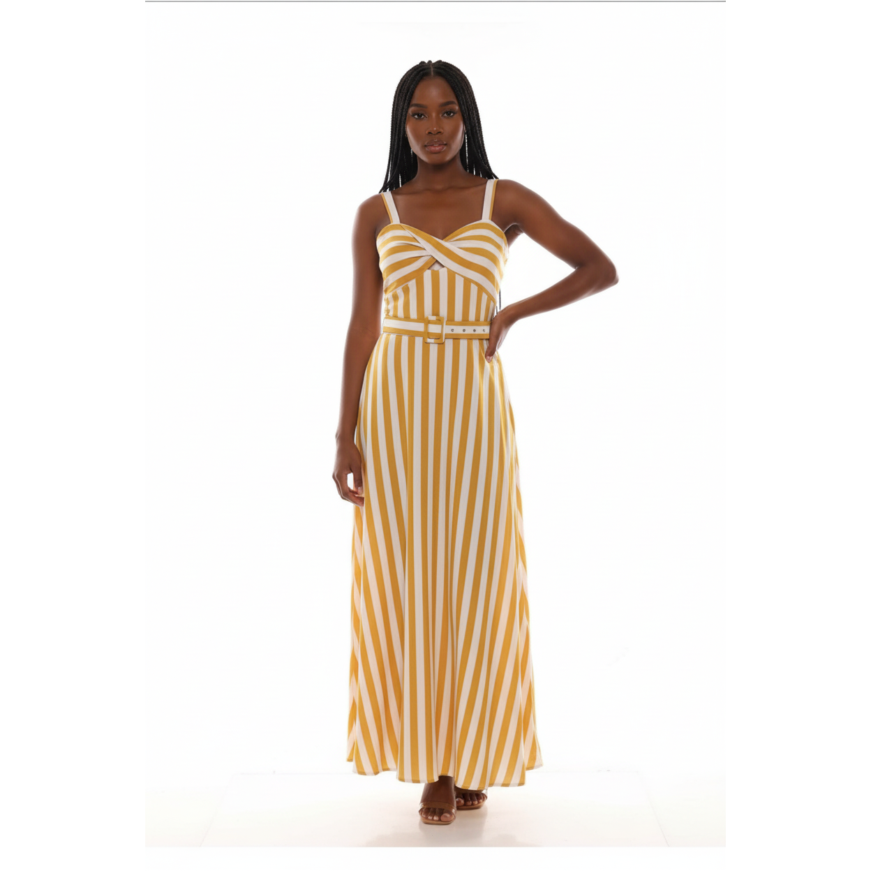 Striped sleeveless Maxi Dress 