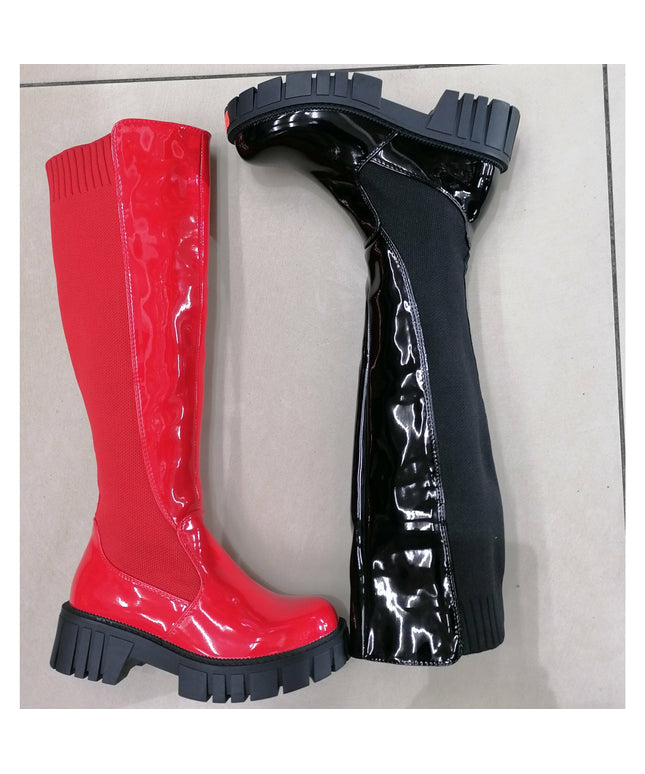 Chunk Heel Platform Boots