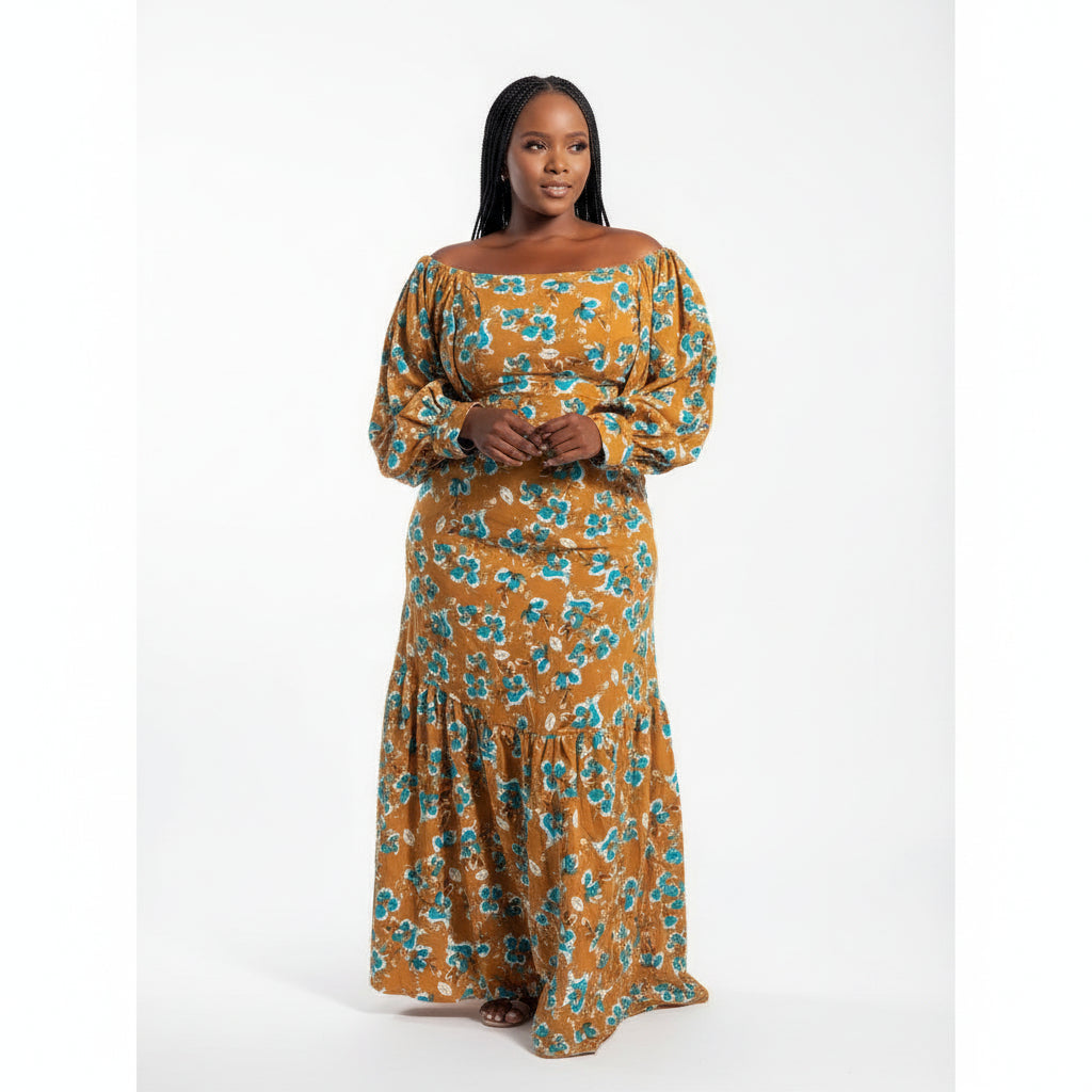 Yellow Sub Off Shoulder Floral Maxi Dress – YELLOW SUB TRADING