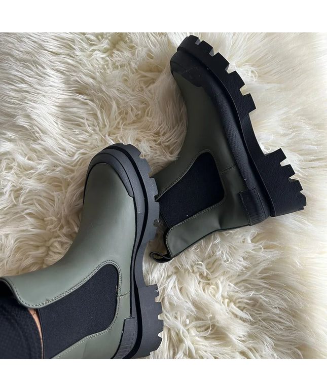 Chunky Heel Project Ankle Boots