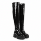 Knee Platform Solid Color Boots