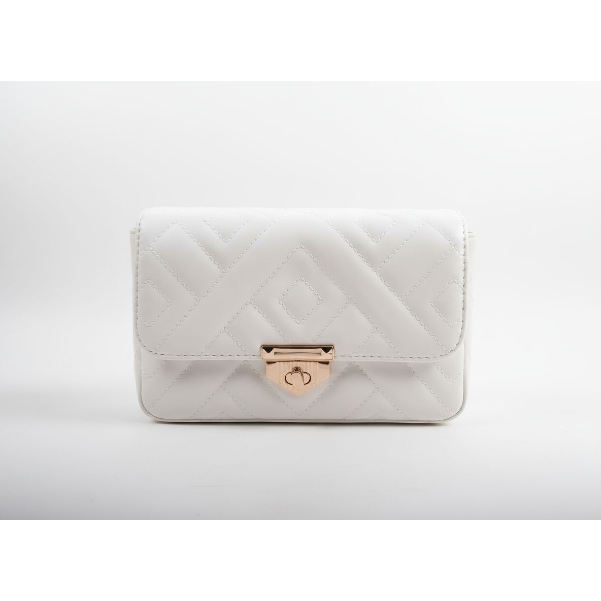 Elegant PU Leather Korean Diamond Lattice Square Handbag