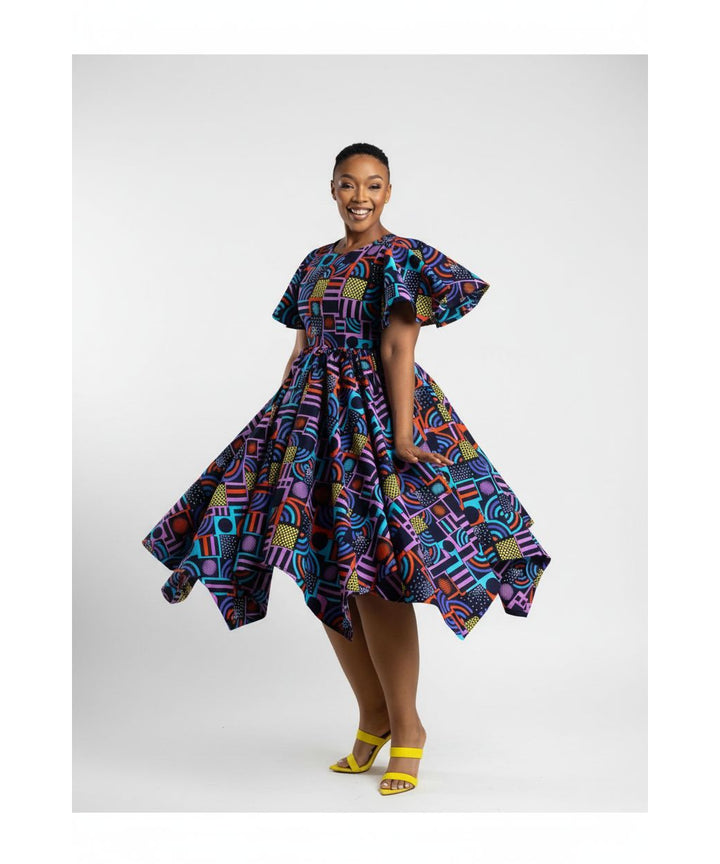 Yellow Sub Pleated High Waist Ankara Dress – YELLOW SUB TRADING