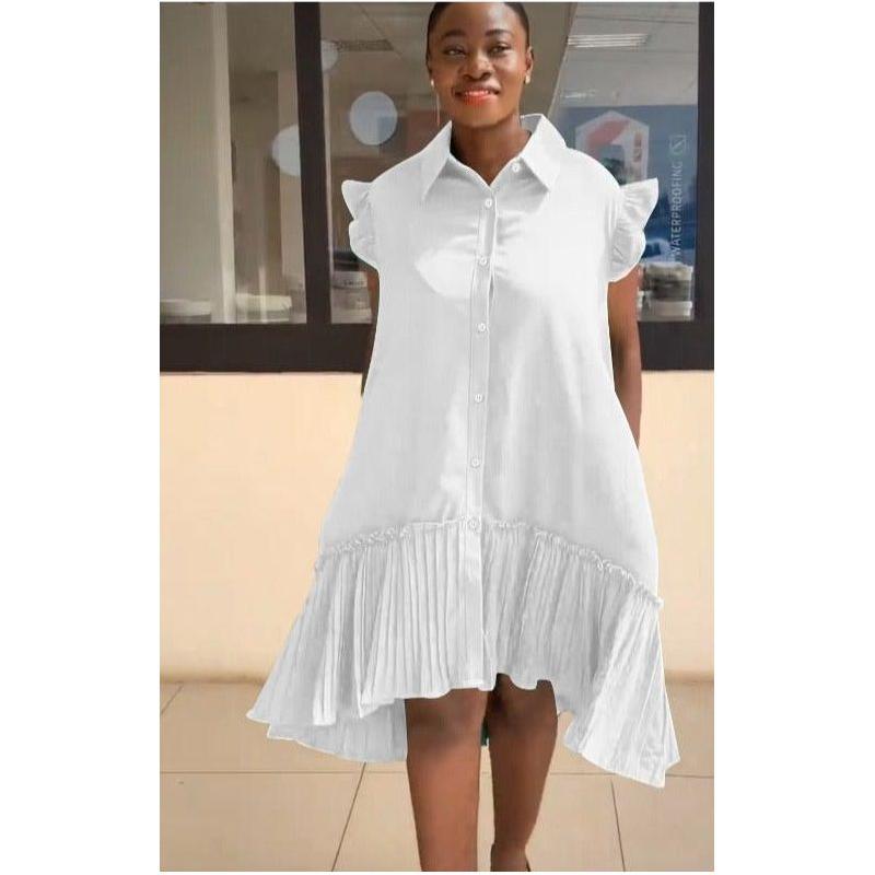 Sleeveless Fine pleated Dress.