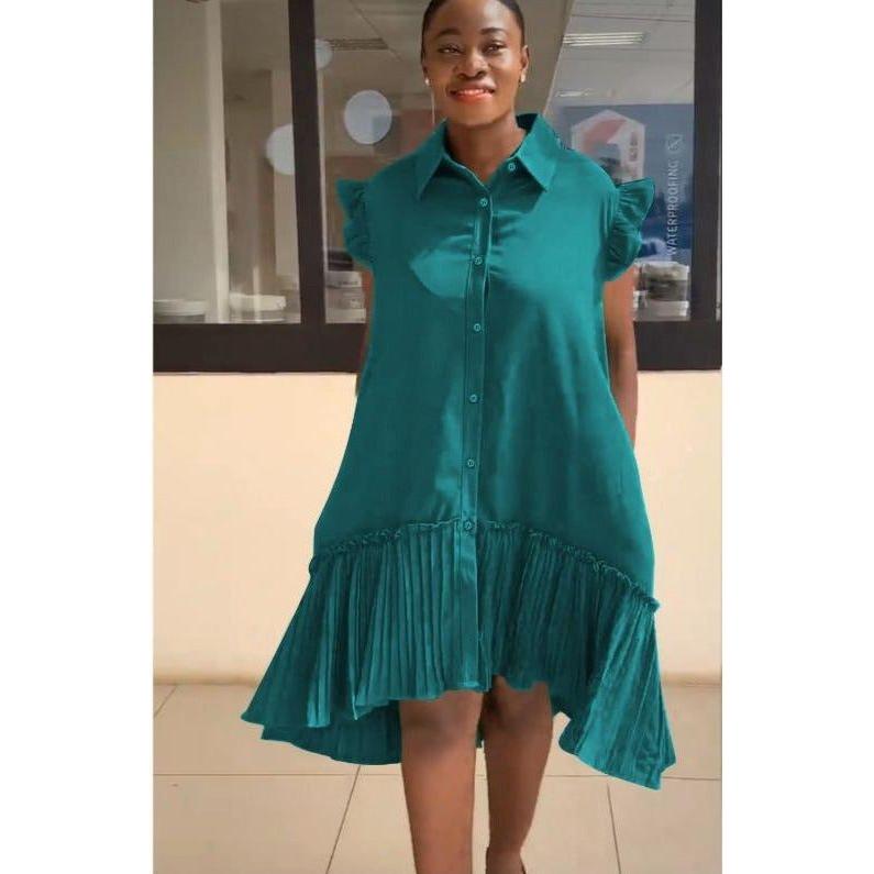 Premium Pleated Sleeveless Dress